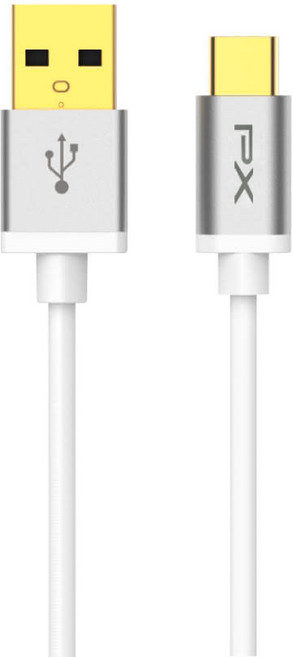 PX 大通 USB 2.0 C to A 高速充電傳輸線 UAC2-2W, 2m, 白色, 1條