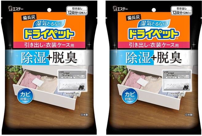 ST 雞仔牌 Drypet 備長炭吸濕包 抽屜衣櫃用 12個, 300g, 2袋