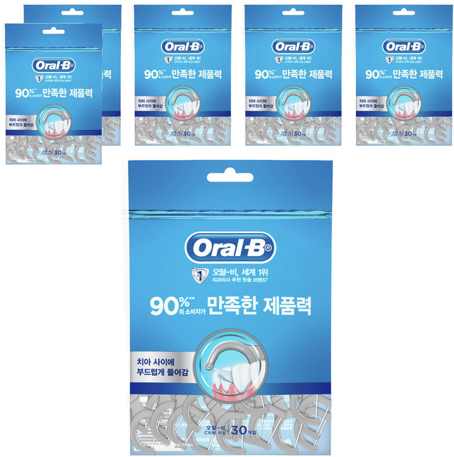 Oral-B 歐樂B C型牙線棒, 30支, 6包