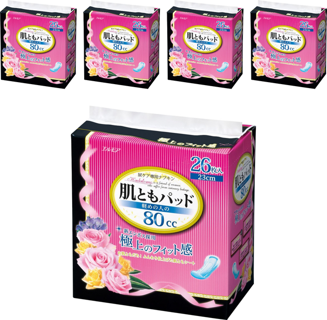 ELLEMOI 日本一番 失禁棉墊 微量型, 23cm, 26片, 5包