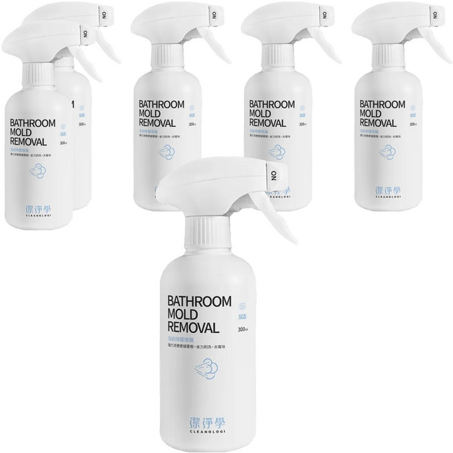 CLEANOLOGI 潔淨學 浴廁除霉噴霧, 6瓶, 300ml