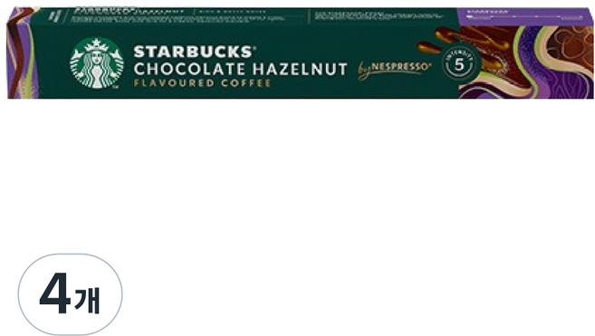STARBUCKS 星巴克 Nespresso 巧克力榛果膠囊咖啡, 5.1g, 4個, 10入
