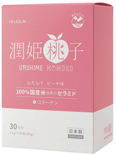 URUHIME MOMOKO 潤姬桃子 粉狀食品, 30條, 1.5g, 1盒