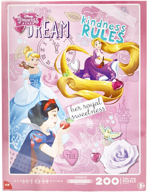 Disney 迪士尼 公主系列二合一拼圖 11DF3003315S, 1入, 300片