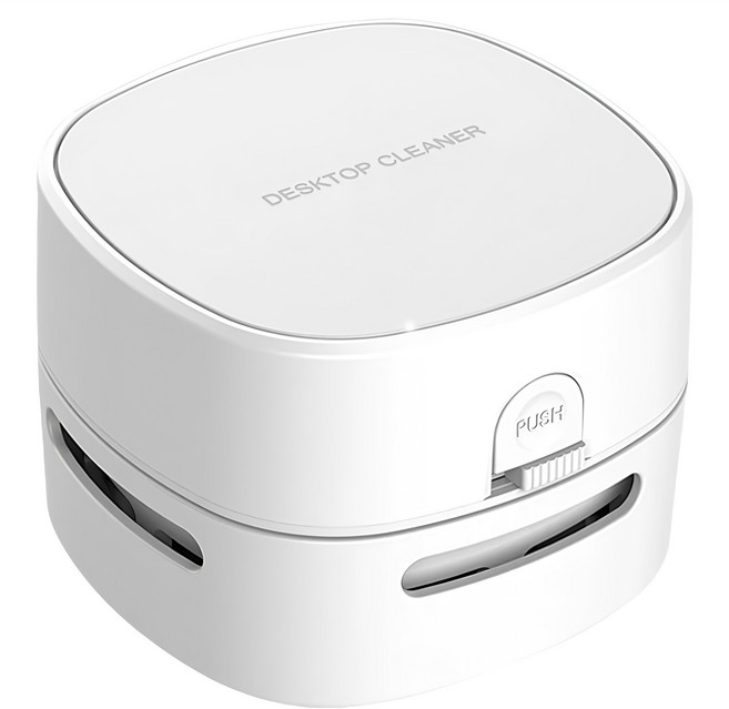 無品牌 手持 桌面吸塵器 尼龍刷毛 白色 Wireless 8x8x6cm ABS材質 3號電池 Lightweight