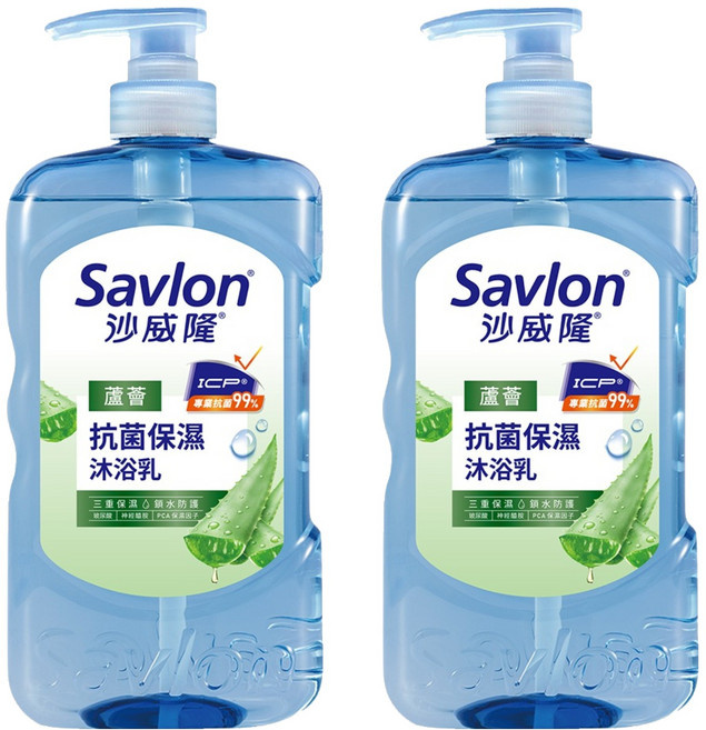Savlon 沙威隆 台灣公司貨 抗菌保濕沐浴乳 蘆薈, 2瓶