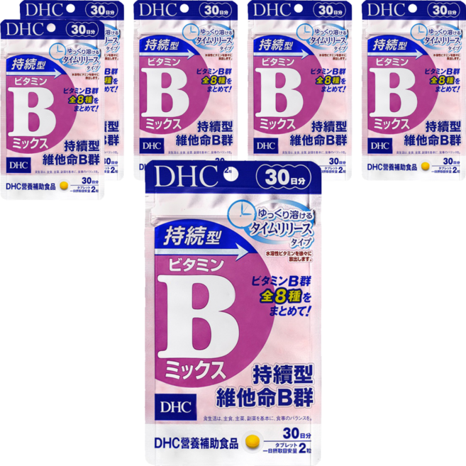 DHC 台灣公司貨 持續型維他命B群 30日份, 60錠, 230mg, 6包