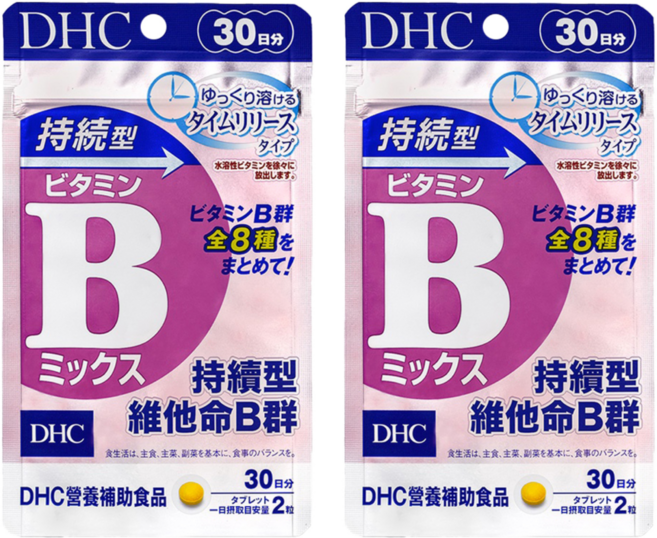 DHC 台灣公司貨 持續型維他命B群 30日份, 60錠, 230mg, 2包
