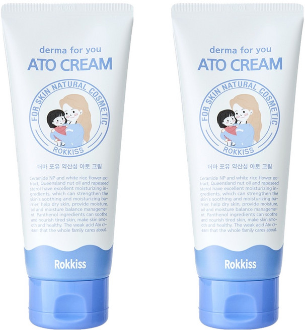 Rokkiss 弱酸性保濕乳霜, 2個, 150ml