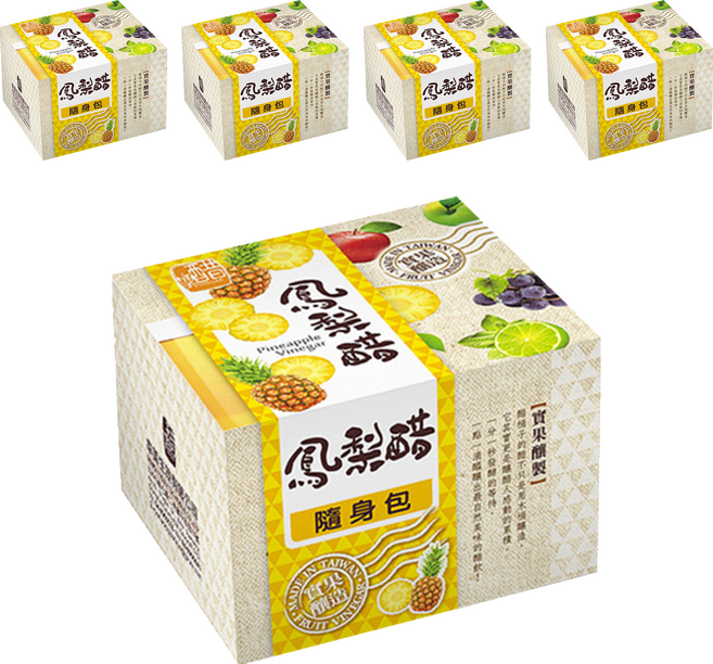醋桶子 果醋隨身包 鳳梨醋, 330ml, 5盒
