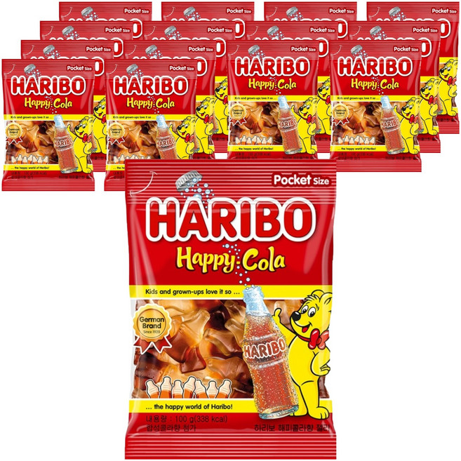 HARIBO 快樂可樂味軟糖, 100g, 15個