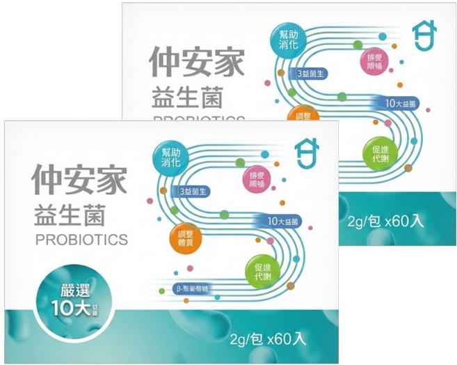 JOIN HOME 仲安家 益生菌, 2g, 60包, 2盒