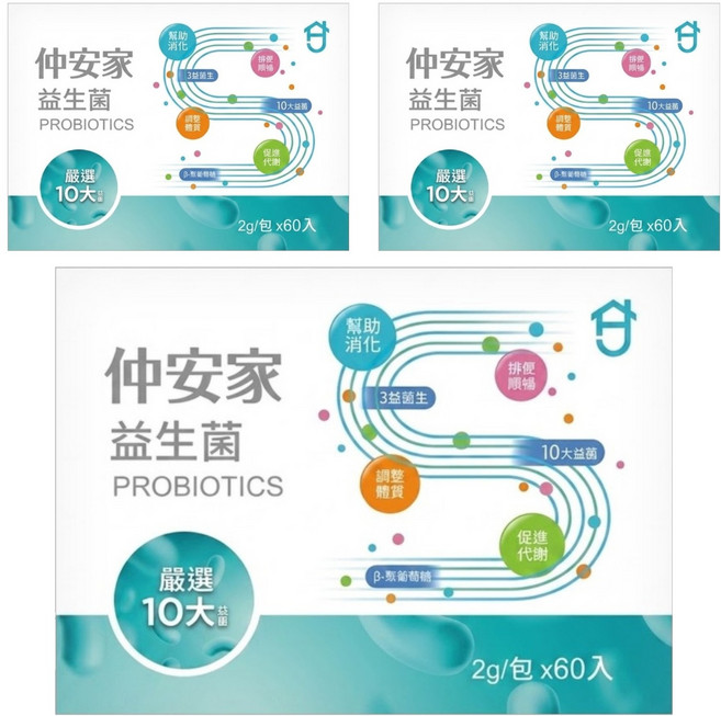 JOIN HOME 仲安家 益生菌, 2g, 60包, 3盒