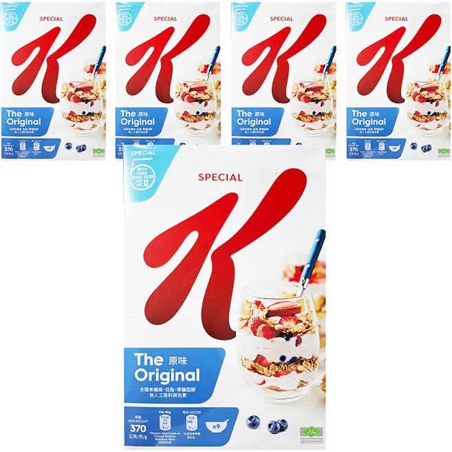 Kellogg's 家樂氏 Special K 香脆麥米片, 370g, 5盒