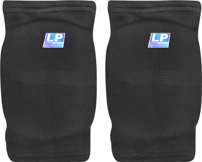 LP SUPPORT 墊片膝護套 簡易型, 1個, 黑色