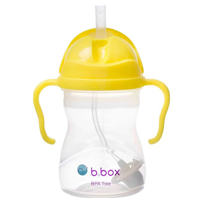 b.box 吸管水杯 240ml, 檸檬黃, 1個
