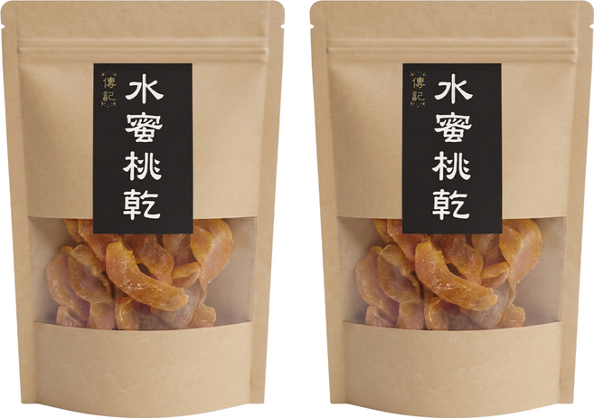傳記 水蜜桃乾, 2個, 110g
