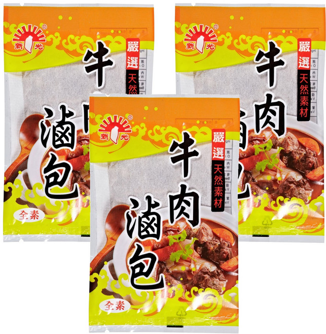 新光洋菜 牛肉滷包, 3袋, 12g