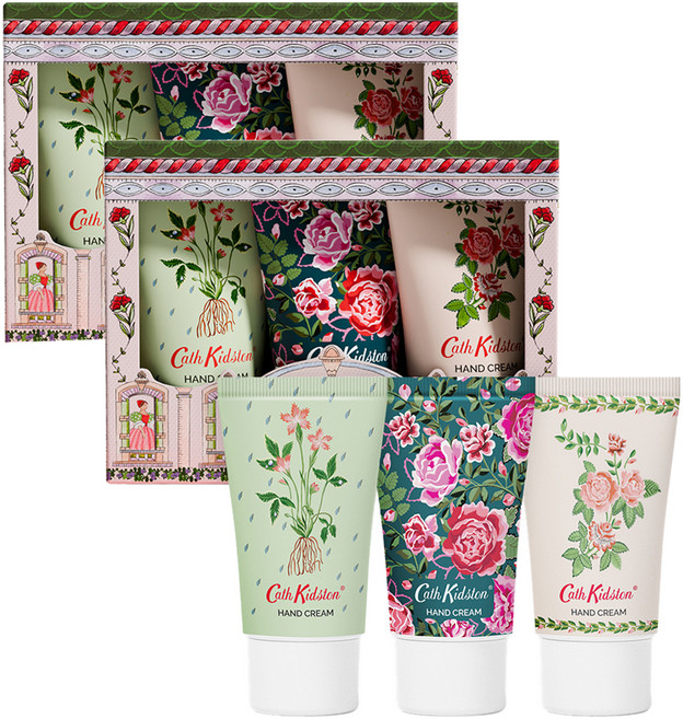 Cath Kidston 野玫瑰與皇后護手霜三人組保養套組, 2套
