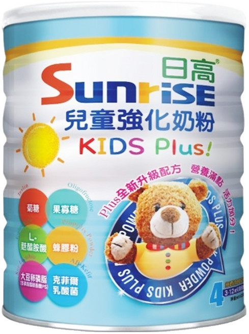 Sunrise 日高 兒童強護奶粉 3~12歲, 900g, 1罐
