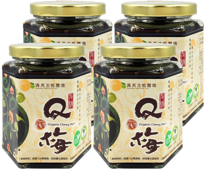 清亮 有機Q梅, 300g, 4罐