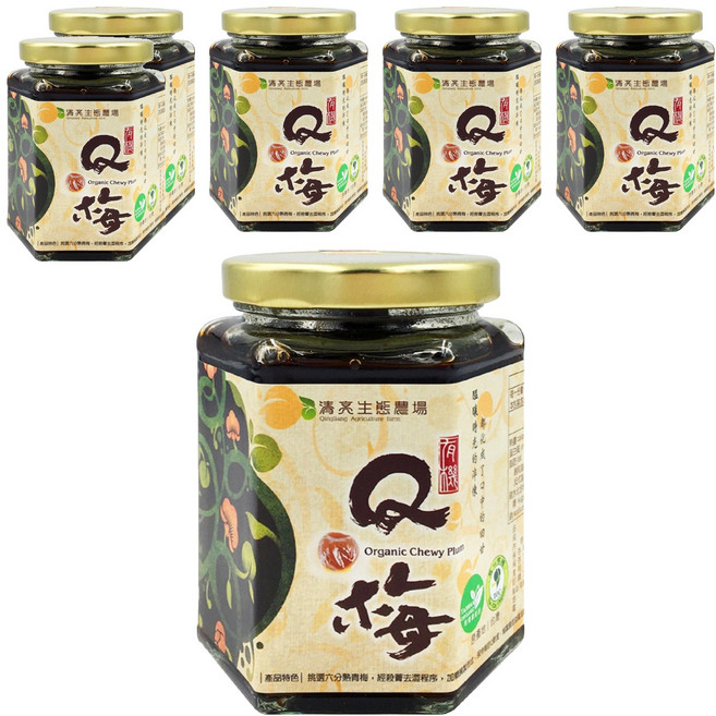 清亮 有機Q梅, 300g, 6罐
