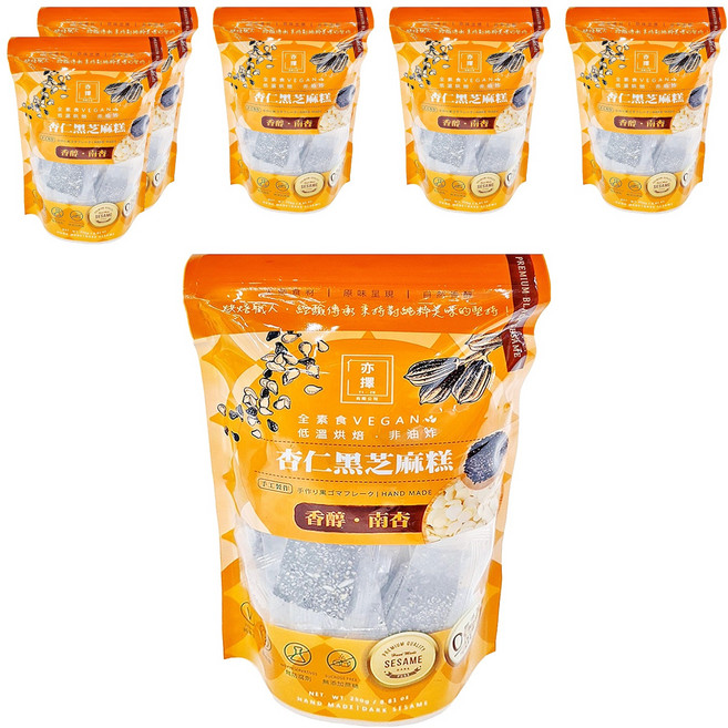 亦擇 杏仁黑芝麻糕, 250g, 6袋