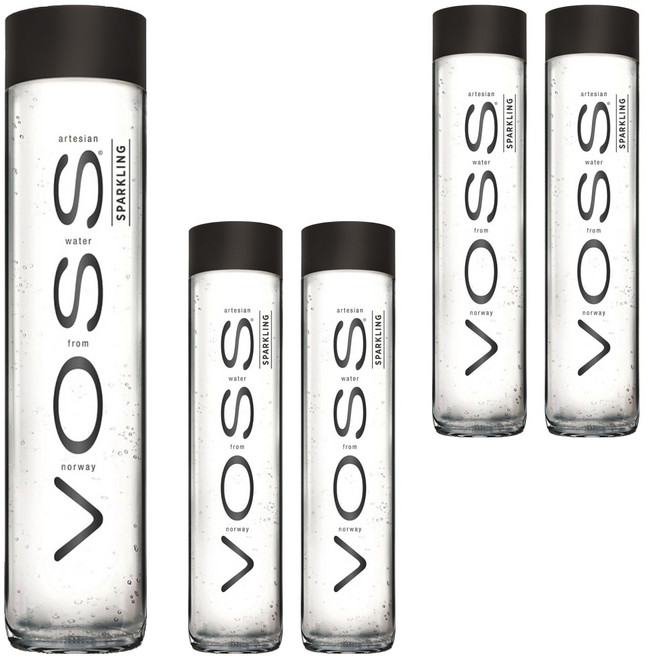 VOSS 芙絲 挪威氣泡礦泉水 玻璃瓶裝, 800ml, 5瓶