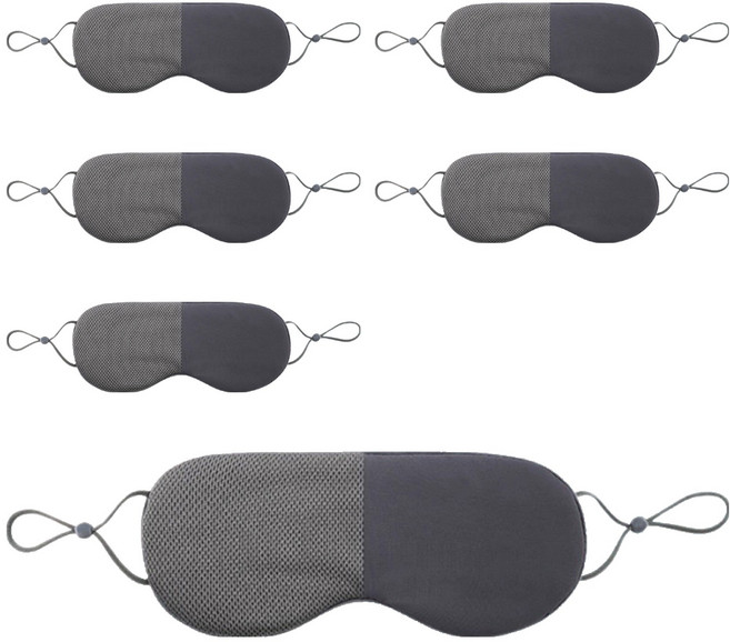 溫涼雙面睡眠眼罩 22 x 10 x 1cm 古典灰/深岩灰, 6個, 1入