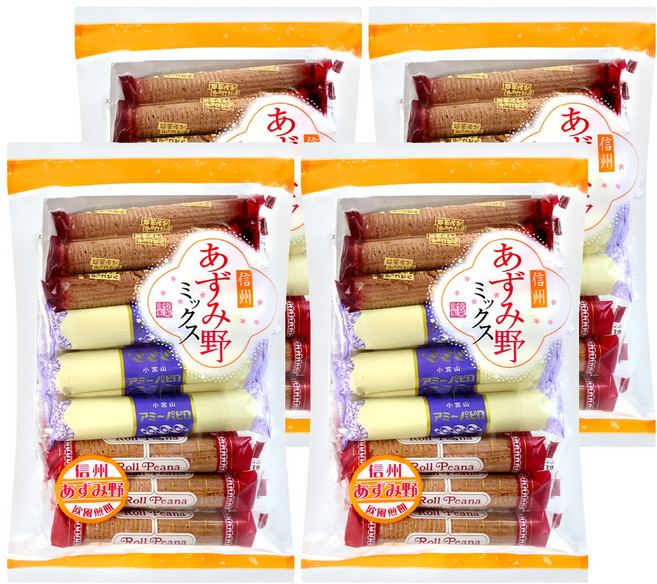 小宮山製菓 歐風三色蛋捲, 144g, 4袋