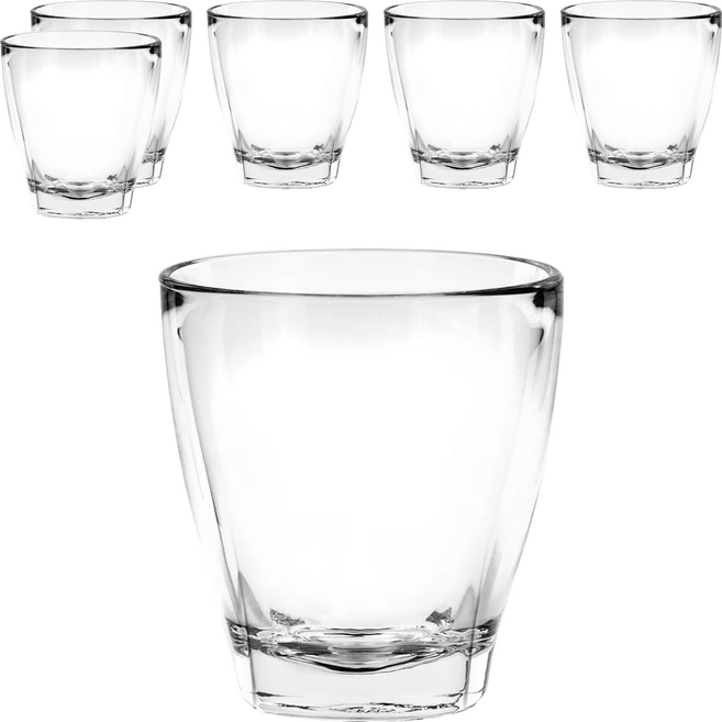 Ocean Glass 可啡新拿鐵杯 93 x 88mm 280ml, 透明, 6個