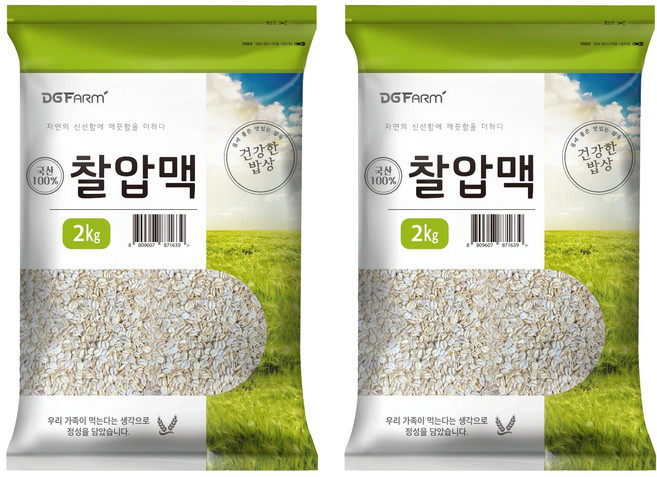 DGFARM 韓國產糯麥, 2kg, 2個