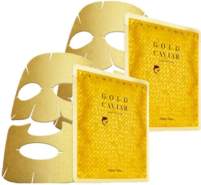 HOLIKA HOLIKA PRIME YOUTH 黃金魚子醬金箔面膜 25ml, 1入, 5個