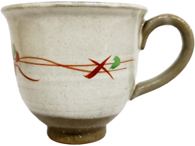 美濃燒 粉引山吹咖啡杯 日本製, 粉引山吹 灰色, 1個