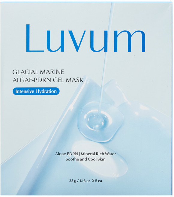 Luvum Beauty 鬱陵島海水PDRN涼感凝膠面膜, 5入, 1個