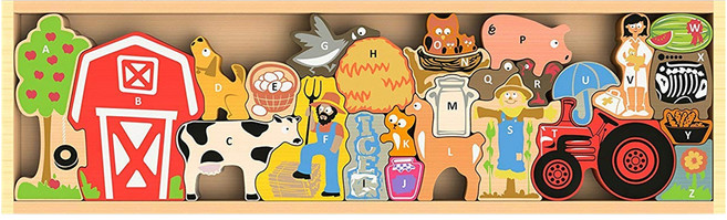 BeginAgain 木質拼圖 農場動物, 1個