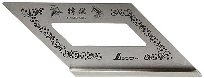 SHINWA 鶴龜 菱形止型定規尺 劃線規 角尺 62103 172 x 62 x 15mm 119g, 1支