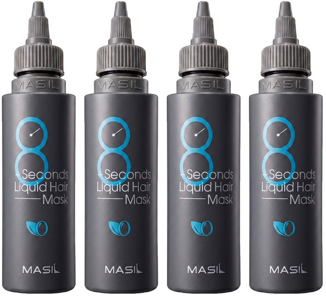 MASIL 8秒護髮髮膜 豐盈蓬鬆, 100ml, 4瓶