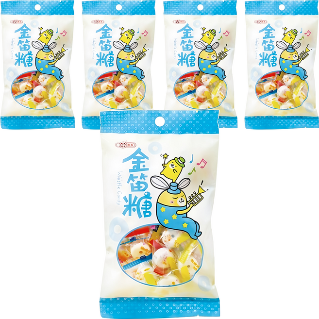 惠香 金笛糖 懷舊口笛糖 能當口哨吹 小朋友的零嘴, 100g, 5袋