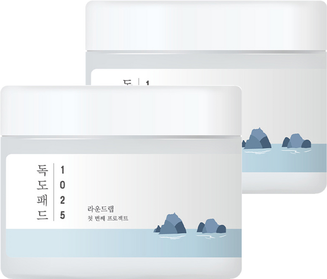 RoUND LAB 1025 去角質棉片 120g, 70片, 2罐