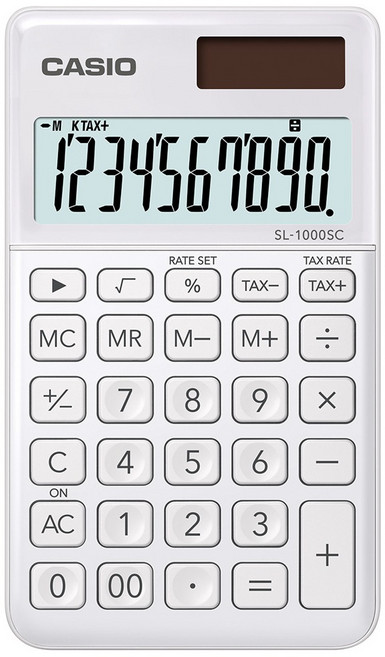 CASIO 卡西歐 計算機, 白色, 1台