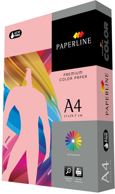 PAPERLINE 彩色影印紙 PL170 桃紅色 80磅, A4, 500張
