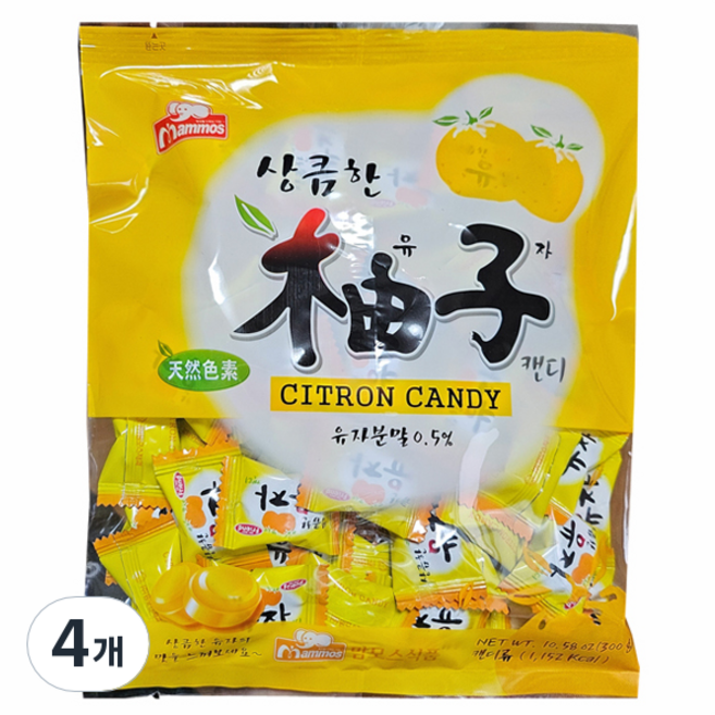 mammos 柚子糖, 4個, 300g