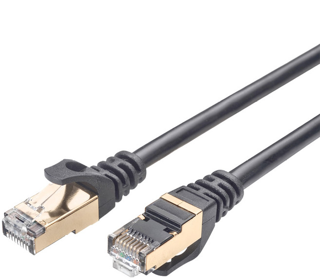 RASTO E-books REC14 極速 Cat7 鍍金接頭SFTP雙屏蔽網路線 9127641 8m x 6mm 288g, 鍍金, 1條