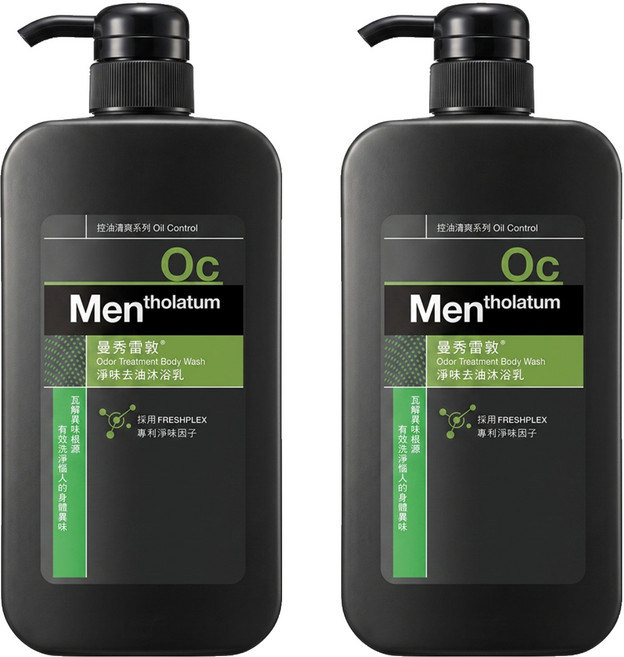 MENTHOLATUM 曼秀雷敦 淨味去油沐浴乳 雅緻麝香調, 650ml, 2瓶