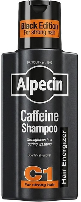 Alpecin Black C1咖啡因洗髮露 黑色經典, 250ml, 1瓶