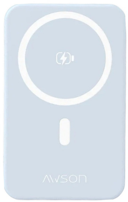 AWSON 歐森 7 IN 1自帶雙線磁吸無線充行動電源 10000mAh Type-C&USB 原廠保固, 藍色, AWP-5733