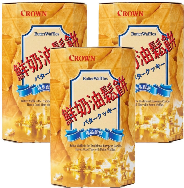 CROWN 皇冠 鮮奶油鬆餅, 142g, 3盒