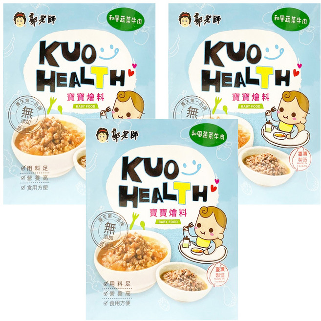 郭老師 寶寶燴料 12~36個月適用, 200g, 3盒