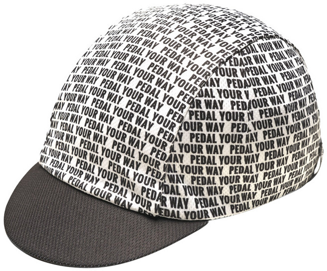 Frontier Classic Cycling Cap 經典自行車小帽, 黑字款 白色, 1個